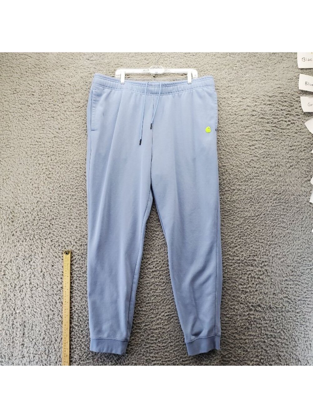Carhartt Pants Mens XL Blue Loose Fit Jogger Style Elastic Waist Knit Logo